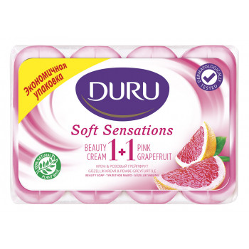 Duru Soft Sens мыло туалетное, грейпфрут, 4шт*90гр (81643)