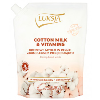 Luksja Creamy жидкое крем-мыло, молочко хлопка и провитамин В5, 900мл (04897)