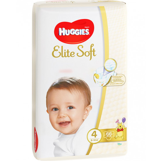 Huggies Elite Soft подгузники #4, 8-14 кг, 54шт (45301)