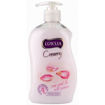 Luksja creamy жидкое крем-мыло с лепестками Роз и протеинами молока, 450мл (04699)