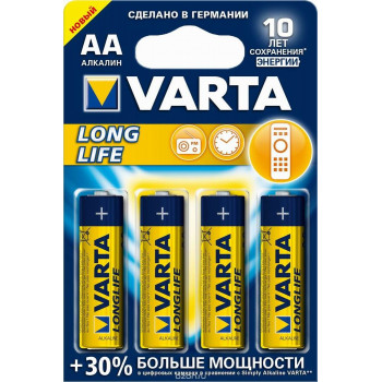 Varta longlife батарейки пальчиковые АА 4шт (47150)