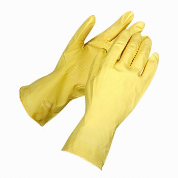 Резиновые перчатки тонкие для хозяйственных работ, M, 1пара, (91835)