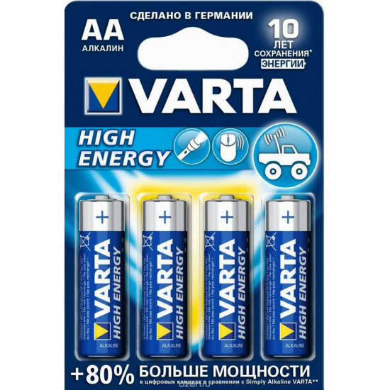 Varta Energy AA пальчиковые батарейки, 4шт (46993)