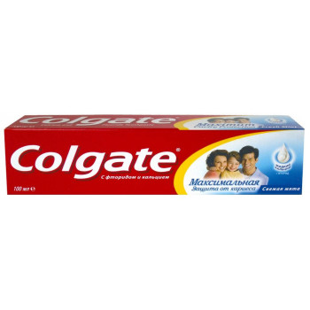 Colgate зубная паста максимальная защита от кариеса, свежая мята 100мл (49102)