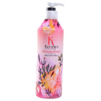 Kerasys Bloomin & Flowery парфюмированный кондиционер для волос, придает блеск волосам, 600мл (45309)