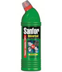 Sanfor Universal универсальное средство для чистки и дезинфекции, 10в1, лимонная свежесть, 1 л (04059)