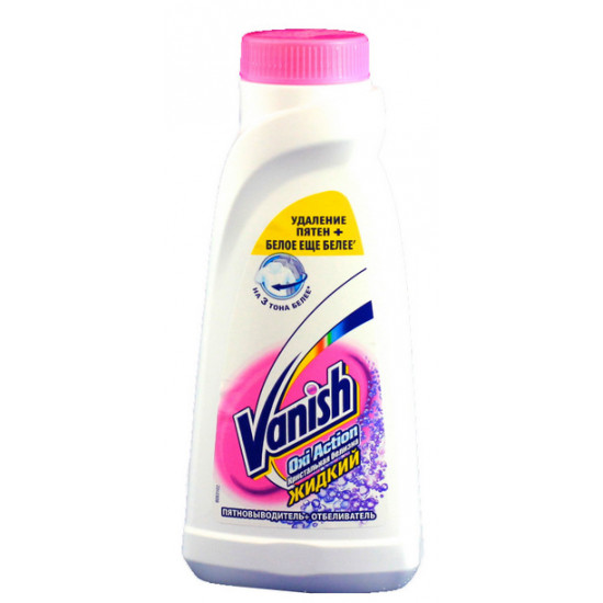  Vanish пятновыводитель +отбеливатель для белья, белый 450мл (27433)